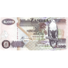 P38f Zambia - 100 Kwacha Year 2006